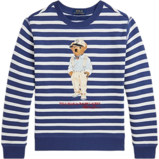 Ralph Lauren Stribet Sweatshirt Lys Navy Striped Polo Bear Fleece Sweatshirt Pf24 Light Navy Hmngway Bear  Blå    mand