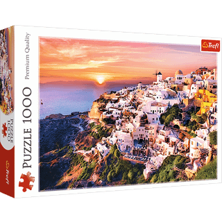 Sunset over Santorini - 1000 Brikker
