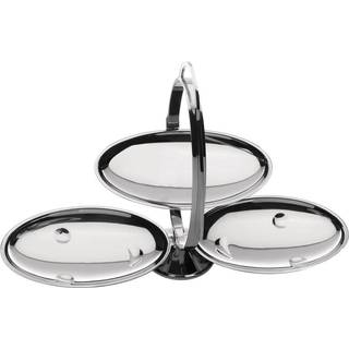 Alessi Serving And Trays - 'Anna Gong' folding cake stand in Silver stainless steel