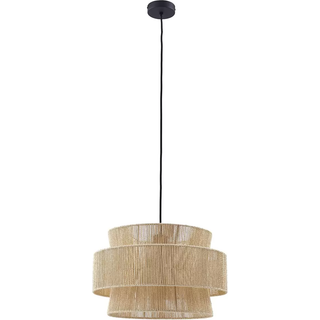Lindby hængelampe Anuva, natur, papir, Ø 45 cm