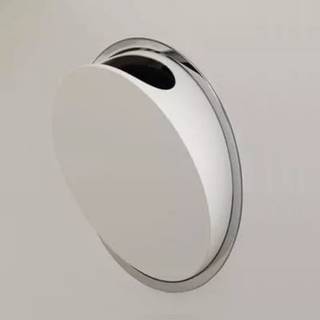 Vola Round Series RS1 Affaldsbeholder til indbygn. - Hvid / Ring i krom