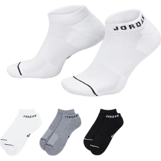 Jordan Everyday No-Show-strømper (3 par) - hvid - 34-38