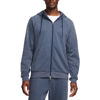 Nike Primary Fleece Dri-FIT UV Performance-hættetrøje med lynlås i fuld længde til mænd - blå - L