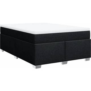 Kontinentalseng Med Madras Stof - Sort / 140 x 200 cm