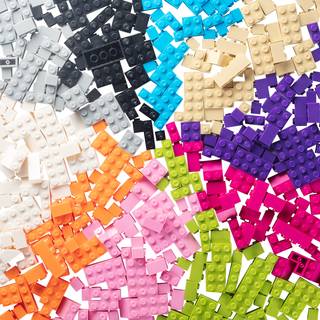 SCS direkte byggesten venner pastel mursten- 500 pcs bulk sæt-10 farver med 27 tagstykker- kompatibel og tæt pasform med alle større mærker- Fant