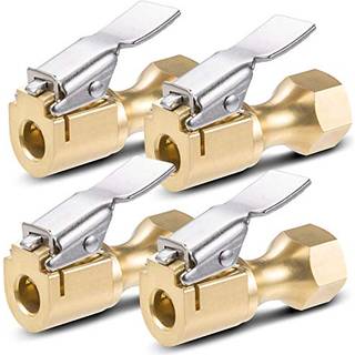 Astroai 4 Pack Air Chuck Heavy Duty Lukket Flow Lock On Tire Chuck med klip til inflatorm?lerkompressortilbeh?r