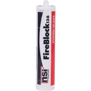 NSI FS-136 FireBlock136 Residential Rated Ikke-br?ndbar brandblok 10.3 Oz Caulk Tube til boliganvendelser R?d