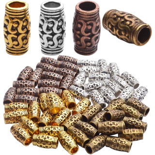 Bronagrand Tube Spacer perler 60 stk tibetansk s?jleafstandsperler Antik legeringsr?r L?s perler smykker afstandsstykker til armb?nd halsk?de smy