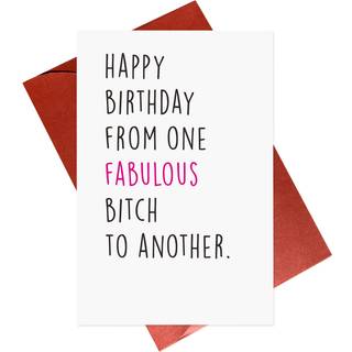 Sjovt fødselsdagskort Sassy joke -kort til sin søster bedste ven kollega kollega skænderi