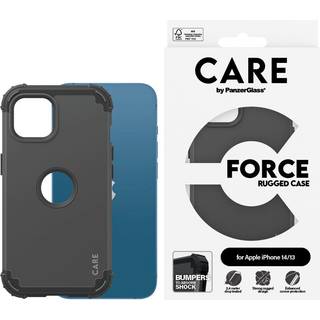 iPhone 14 / 13 CARE by PanzerGlass Fashionable FORCE Case - MagSafe Kompatibel - Sort