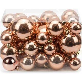 AMS 40CT JULBALL PLATED ORNAMENTS TREESKOLLING TIL Holiday Wedding Party Decoration (40CT Brilliance Rose Gold)