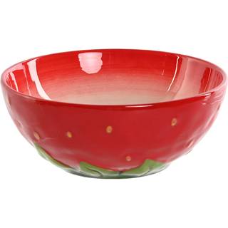 Skål Home ESPRIT Rød Stentøj Moderne 15,4 x 15,4 x 6 cm