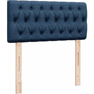 Kontinentalseng Med Madras Stof Blå - Med pynteknapper / 80 x 200 cm