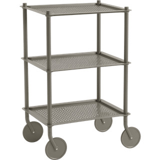 Muuto Flow Serveringsvogn Høj - Rullevogne & Serveringsvogne Pulverlakeret Stål Taupe - 98381
