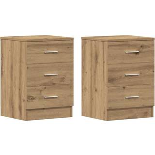 Sengebord 38X35X56 Cm Konstrueret Træ - 2 / artisan eg