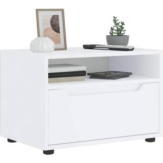 Tv-Bord Visnes 60X40X38 Cm Konstrueret Træ - Hvid