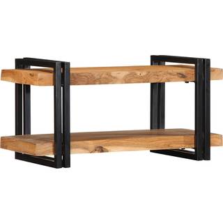 væghylde 70x33x35 cm massivt akacietræ