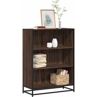 bogreol 80,5x35x107,5 cm konstrueret træ brun egetræsfarve