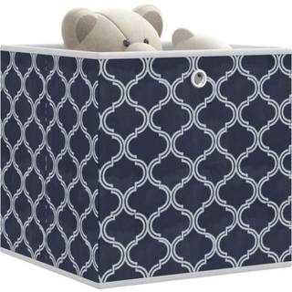 Opbevaringskasser 32X32X32 Cm Foldbare Stof - 10 / Blå