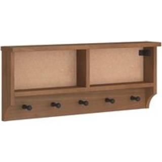 Væghængt Knagerække Sandnes 87X12X35 Cm Massivt Fyrretræ - wallnut