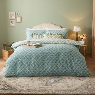 Furn Furn Blue Krissa Block Print Duvet Set