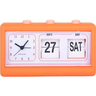Karlsson Data Flip vækkeur Ø19cm orange