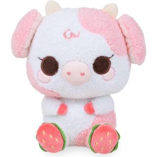 Cuddle Barn Plushgoals - Sunnie the Strawberry Cow | Super Soft Cute Kawaii Pink Collectible udstoppet dyreplys 10 tommer