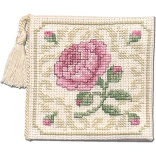 Tekstil Heritage Needle Case Counted Cross Stitch Kit - Damask Rose