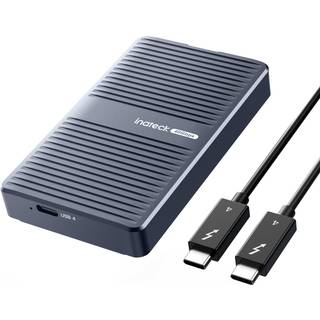 Inateck USB4.0/TBT4 M.Key M.2 NVME SSD kabinet 40 Gbps Aluminium 8TB Gr? v?rkt?jsfri installation Thunderbolt 3/4 USB3.2/3.1/3.0/2.0 Kompatibel