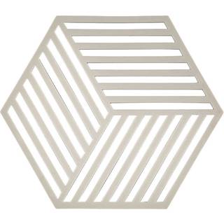 Hexagon Bordskåner fra Zone Denmark - Warm Grey farve - Silikone