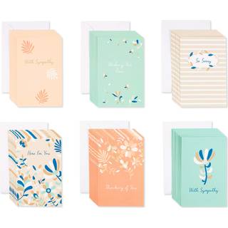 Amerikanske hilsener sympati kort sortiment 6 naturinspirerede designs (48-t?lling)