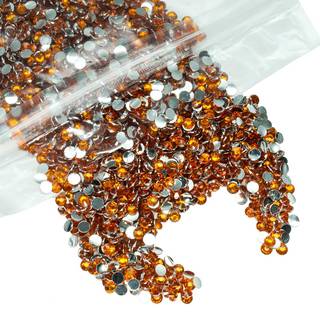qiipii 3000pcs 5 mm orange krystalharpiks rhinestones til h?ndv?rk topaz orange fladback rhinestones bulk ss20 ikke-hotfix orange r?de sten diama