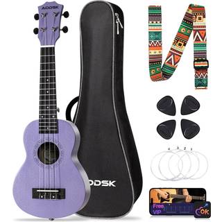 Aodsk ukulele til begyndere Uke Starter Bundle Kit 21 tommer ukelele med gratis gig taske rem Professionel akustisk sopran ukelele Four String Wo