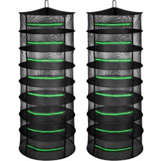 Ipower urtetørringsstativ 2-pakke 8-lags 2ft sammenklappeligt hængende nettårt tørretumbler med lynlåse tunge ringfrit opbevaringspose og krog ti