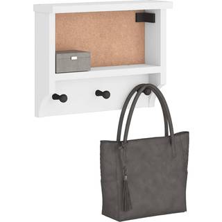 Væghængt Knagerække Sandnes 45X12X35 Cm Massivt Fyrretræ - Hvid