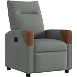 Lænestol Stof Mørkegrå - Nej / Manuel tilbagelæningsfunktion