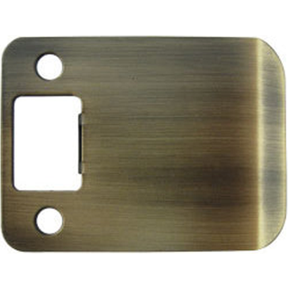 Rundt hörn Utökad läppstrejkplatta 2-1/4 """" x 2-1/2 """" (3 """" total längd) Antik mässing av Stone Harbour Hardware