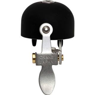 Crane Bike Bell E-NE Bicycle Bell lavet i Japan til landevejscykler eller mountainbikes Passer til alle h?ndtagst?rrelser og typer (Matte sort le