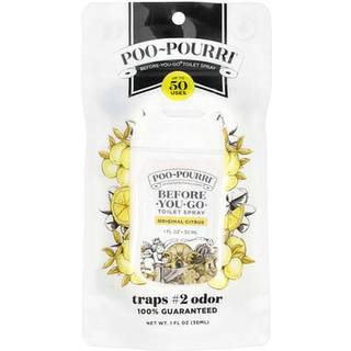 Poo-pourri før-you-go toilet spray original citrus 1 fl oz lomme rejsestørrelse-citron bergamot og citrongræs