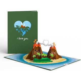 Lovepop jeg lava du dukker op kort jubil?umskort til mand lykkelige jubil?umskort til kone sjove kort til par 5 x 7 konvolut inkluderet