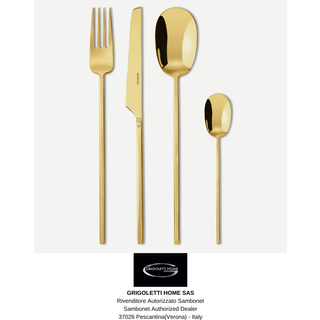 Sambonet Cutlery - '100' cutlery, set of 24, gold in GOLD silver steel