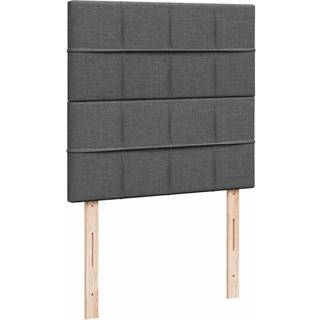 kontinentalseng med madras 90x190 cm stof mørkegrå