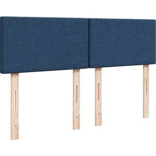 kontinentalseng med madras 140x200 cm stof blå