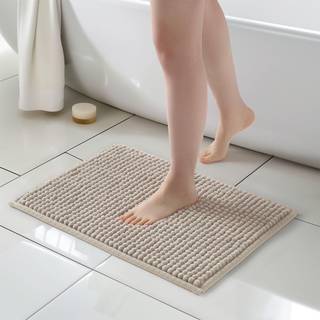 Freshmint tyk chunky chenille badeværelse tæpper 17 """" x24 """" non slip bad mat til badeværelse gulv blødt badeværelse indretning tilbehør