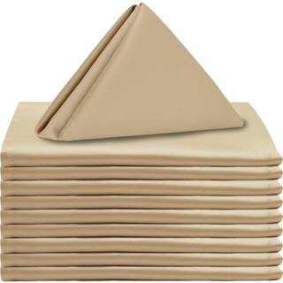 Din stol d?kker - 10 pakke 20 tommer L'Amour satin servietter Champagne store dobbeltfoldede og h?mmede bordservietter til restaurant Bistro bryl