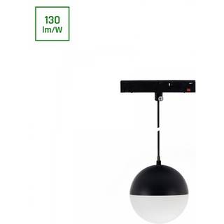 System Shift Basic - Globe P, Kugle Lampenedhæng, 90mm, 10W, 4000K, Sort - Dæmpbar : Ikke dæmpbar, Kulør : Neutral