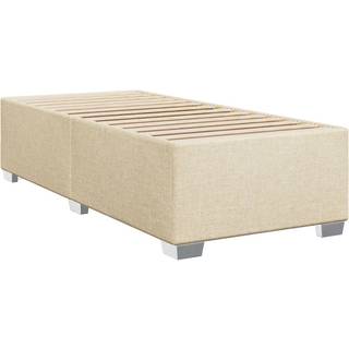 kontinentalseng med madras 100x200 cm stof cremefarvet