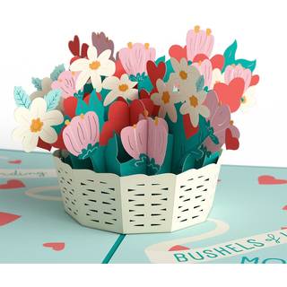 LovePop Du l?gger Grand i bedstemor M?dre Day Pop-Up Card 5 X 7 Mors dag gave til bedstemor Pop-Up Flower Basket