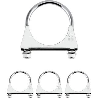 Qwork rustfrit st?l u-bolt lydd?mper/udst?dningsklemme (2,5 """" diameter) 4 pakke u-bolt lydd?mper tip udst?dning krog