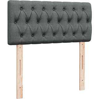 kontinentalseng med madras 80x200 cm stof mørkegrå
